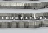 CHE618 15.5 inches 1*2*2mm square matte plated hematite beads