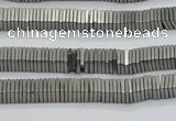 CHE632 15.5 inches 1*4*4mm square matte plated hematite beads