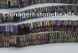 CHE637 15.5 inches 1*4*4mm square matte plated hematite beads