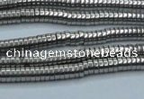 CHE641 15.5 inches 1*2mm tyre plated hematite beads wholesale