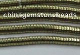 CHE642 15.5 inches 1*2mm tyre plated hematite beads wholesale