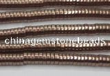 CHE643 15.5 inches 1*2mm tyre plated hematite beads wholesale