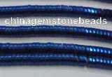 CHE644 15.5 inches 1*2mm tyre plated hematite beads wholesale