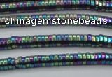 CHE646 15.5 inches 1*2mm tyre plated hematite beads wholesale