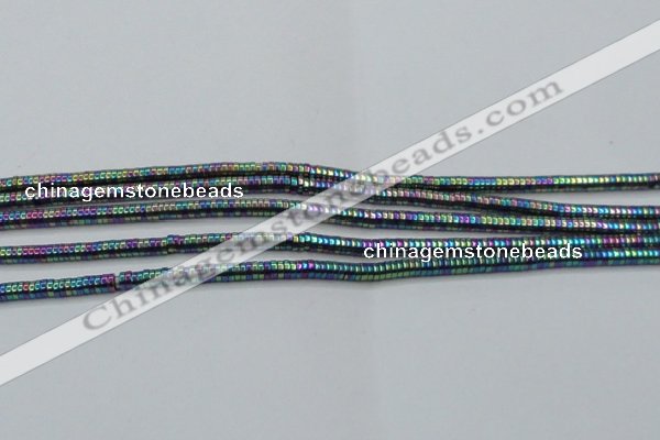 CHE646 15.5 inches 1*2mm tyre plated hematite beads wholesale