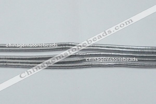 CHE650 15.5 inches 1*3mm tyre plated hematite beads wholesale