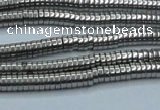 CHE651 15.5 inches 1*3mm tyre plated hematite beads wholesale