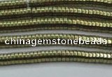 CHE652 15.5 inches 1*3mm tyre plated hematite beads wholesale