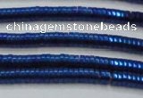 CHE654 15.5 inches 1*3mm tyre plated hematite beads wholesale