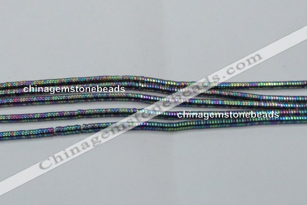 CHE656 15.5 inches 1*3mm tyre plated hematite beads wholesale