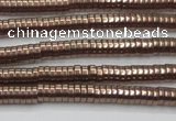 CHE663 15.5 inches 1*4mm tyre plated hematite beads wholesale