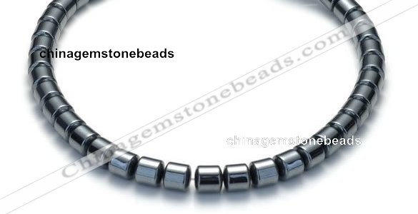 CHE67 15.5 inches 4mm column shape hematite beads Wholesale