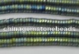 CHE673 15.5 inches 1*2mm tyre matte plated hematite beads