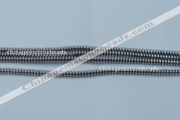 CHE727 15.5 inches 2*4mm rondelle plated hematite beads wholesale