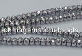 CHE731 15.5 inches 2*3mm faceted rondelle plated hematite beads