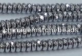 CHE734 15.5 inches 4*8mm faceted rondelle plated hematite beads