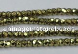 CHE737 15.5 inches 2*4mm faceted rondelle plated hematite beads