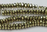 CHE738 15.5 inches 3*6mm faceted rondelle plated hematite beads