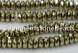 CHE739 15.5 inches 4*8mm faceted rondelle plated hematite beads