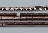 CHE745 15.5 inches 2*4mm tube plated hematite beads wholesale