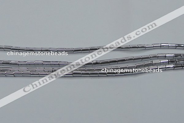 CHE748 15.5 inches 3*5mm tube plated hematite beads wholesale