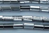 CHE751 15.5 inches 5*8mm faceted tube plated hematite beads