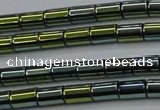 CHE769 15.5 inches 3*5mm tube plated hematite beads wholesale