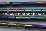 CHE770 15.5 inches 3*5mm tube plated hematite beads wholesale