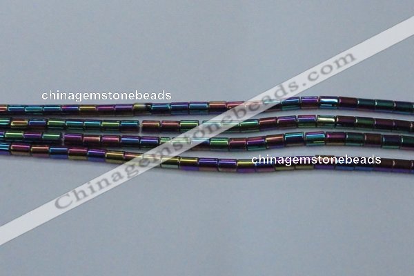 CHE770 15.5 inches 3*5mm tube plated hematite beads wholesale