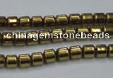 CHE776 15.5 inches 2*2mm drum plated hematite beads wholesale