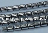 CHE786 15.5 inches 4*4.5mm drum plated hematite beads wholesale