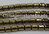 CHE787 15.5 inches 4*4.5mm drum plated hematite beads wholesale