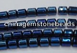 CHE791 15.5 inches 4*4.5mm drum plated hematite beads wholesale