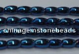 CHE799 15.5 inches 3*5mm rice plated hematite beads wholesale