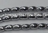 CHE801 15.5 inches 4*6mm rice plated hematite beads wholesale