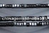 CHE821 15.5 inches 3*3mm hexagon hematite beads wholesale