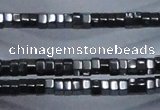 CHE822 15.5 inches 4*4mm hexagon hematite beads wholesale