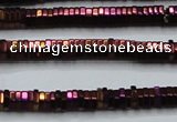 CHE829 15.5 inches 1*2mm hexagon plated hematite beads wholesale