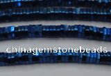 CHE831 15.5 inches 1*2mm hexagon plated hematite beads wholesale