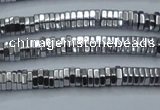 CHE833 15.5 inches 1*3mm hexagon plated hematite beads wholesale