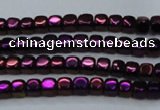 CHE853 15.5 inches 2*2mm dice platedhematite beads wholesale