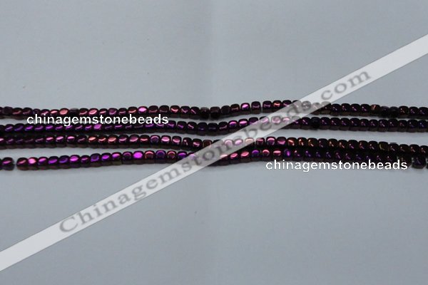 CHE853 15.5 inches 2*2mm dice platedhematite beads wholesale