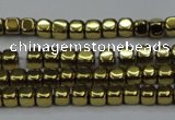CHE856 15.5 inches 2*2mm dice platedhematite beads wholesale
