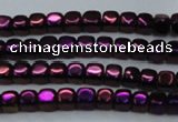 CHE861 15.5 inches 3*3mm dice platedhematite beads wholesale