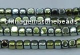 CHE863 15.5 inches 3*3mm dice platedhematite beads wholesale