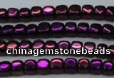 CHE870 15.5 inches 4*4mm dice platedhematite beads wholesale