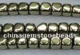 CHE875 15.5 inches 2*2mm dice plated hematite beads wholesale