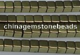 CHE879 15.5 inches 2*2mm cube plated hematite beads wholesale