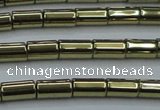 CHE883 15.5 inches 3*5mm tube plated hematite beads wholesale