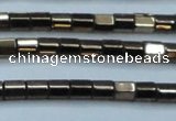 CHE887 15.5 inches 2*2mm faceted tube plated hematite beads wholesale